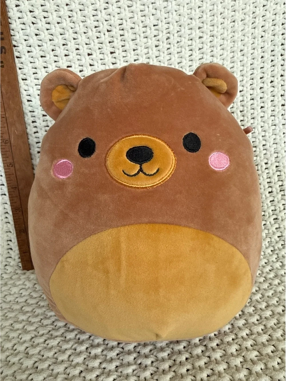 Original Squishmallows Brown Bear Plush Pillow